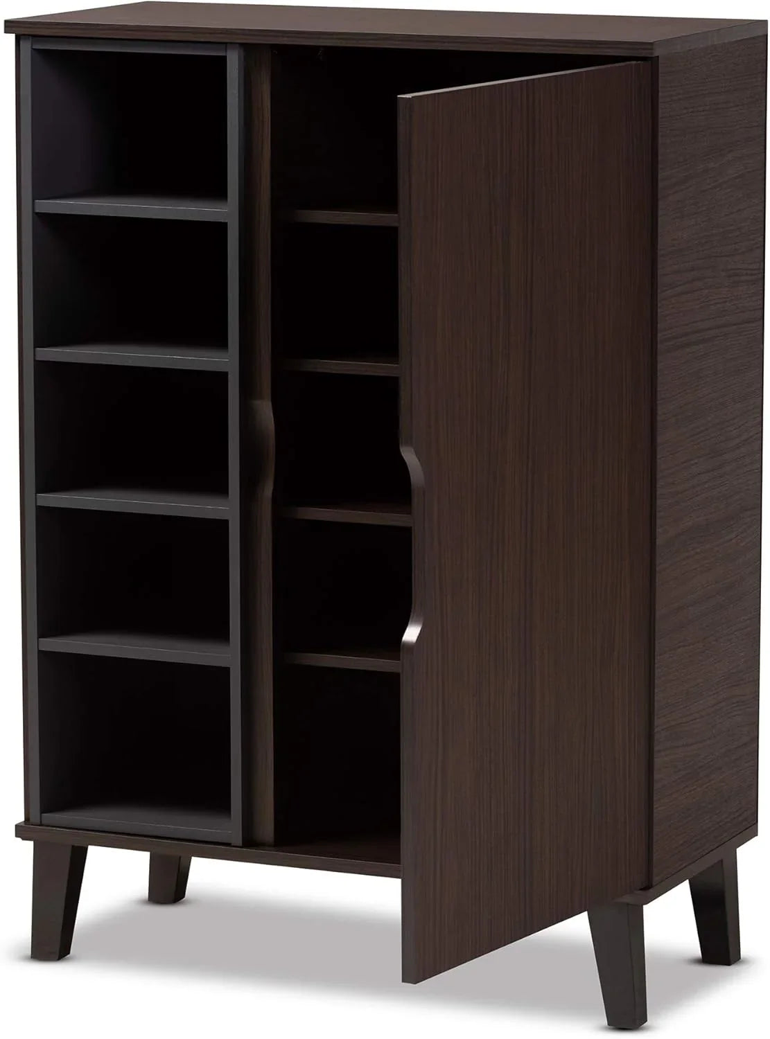 Shoe Rack - MDF wood - Brown - 80x35x110 cm - Cataloug