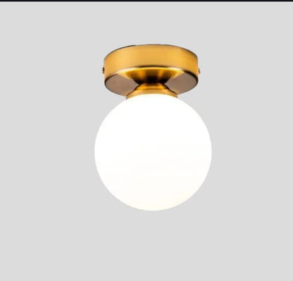 Chandelier - Metal & Glass - Gold - 15 x 18 cm