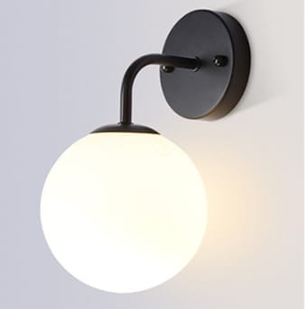 نجفة - معدن وزجاج - اسود- 15* 30سم