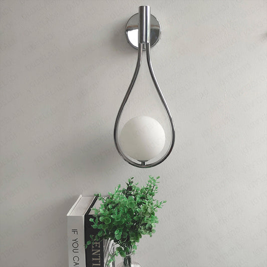 Chandelier - Metal & Glass - Silver - 20 x 30 cm