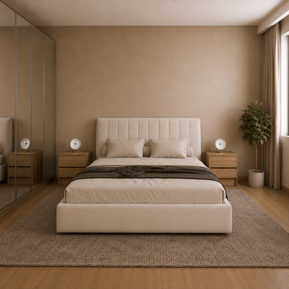 Full Bedroom  - MDF Wood - Beige