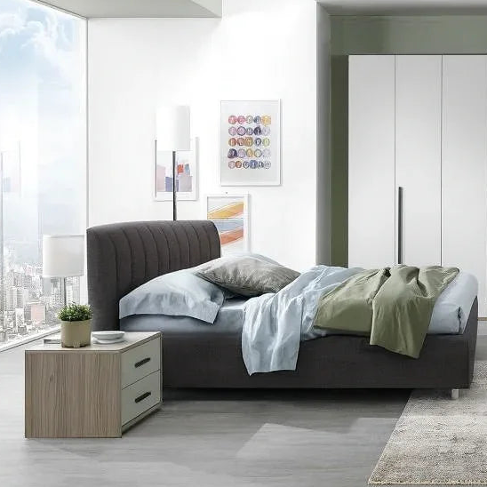 Full Bedroom - MDF Wood - White & Grey