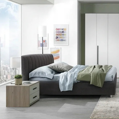 Full Bedroom - MDF Wood - White & Grey