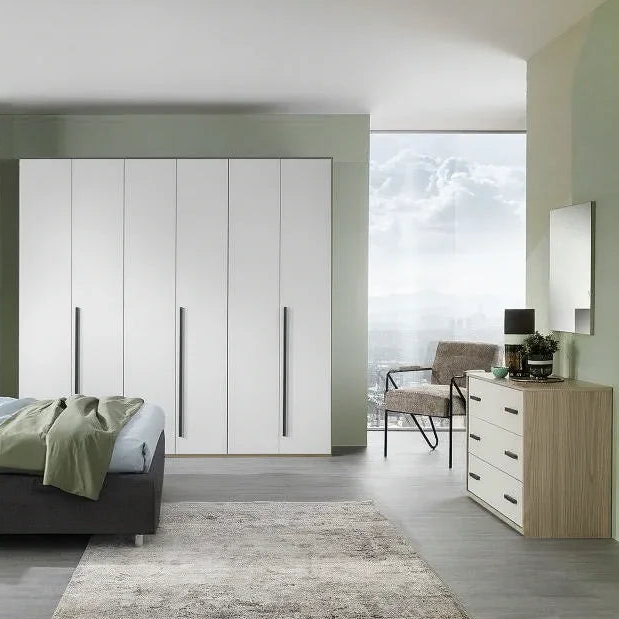 Full Bedroom - MDF Wood - White & Grey