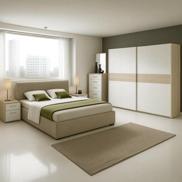 Full Bedroom - MDF -White & Beige - Cataloug