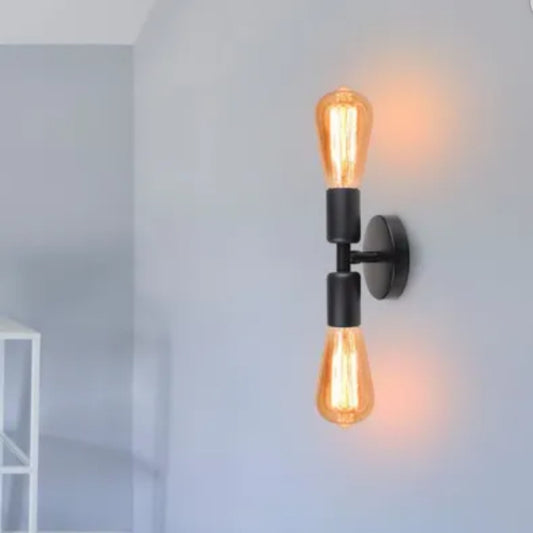 Chandelier - Metal & Glass - Black - 11 x 12 cm