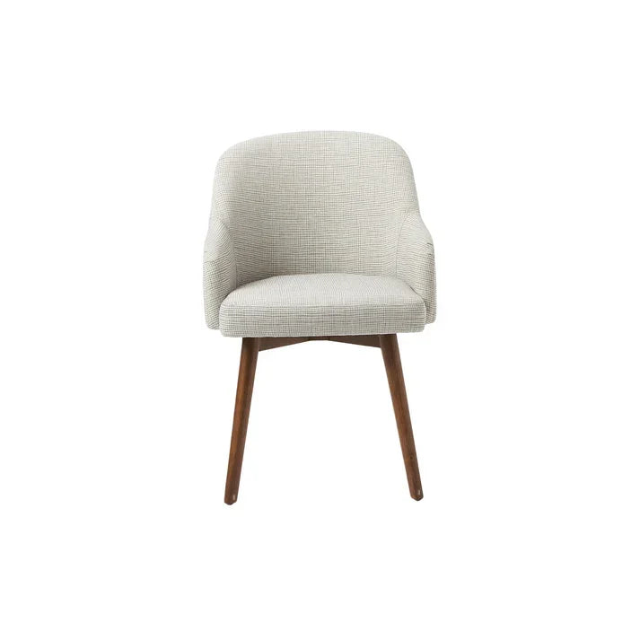 Dining Chair- Beech Wood - Linen- Beige- 56x56x86 cm