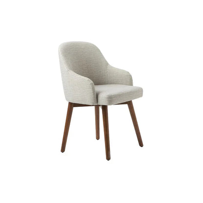 Dining Chair- Beech Wood - Linen- Beige- 56x56x86 cm
