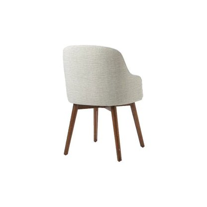Dining Chair- Beech Wood - Linen- Beige- 56x56x86 cm