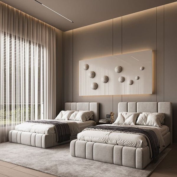 Bundle of Bed- MDF Wood - Gray - Multi Size