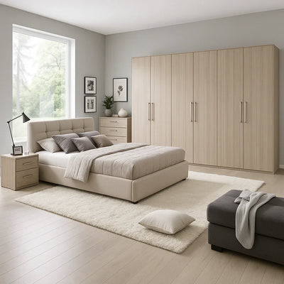 Full Bedroom - MDF -White & Beige - Cataloug