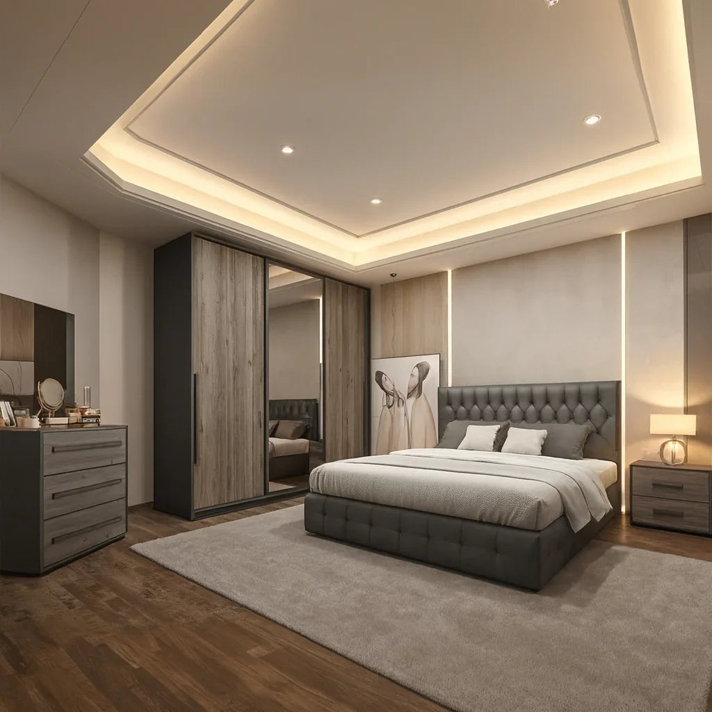 Full Bedroom - MDF - Grey - Cataloug