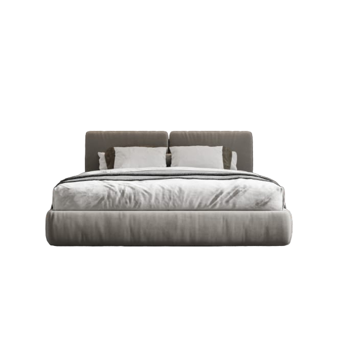 Bed- MDF Wood - Gray - Multi Size