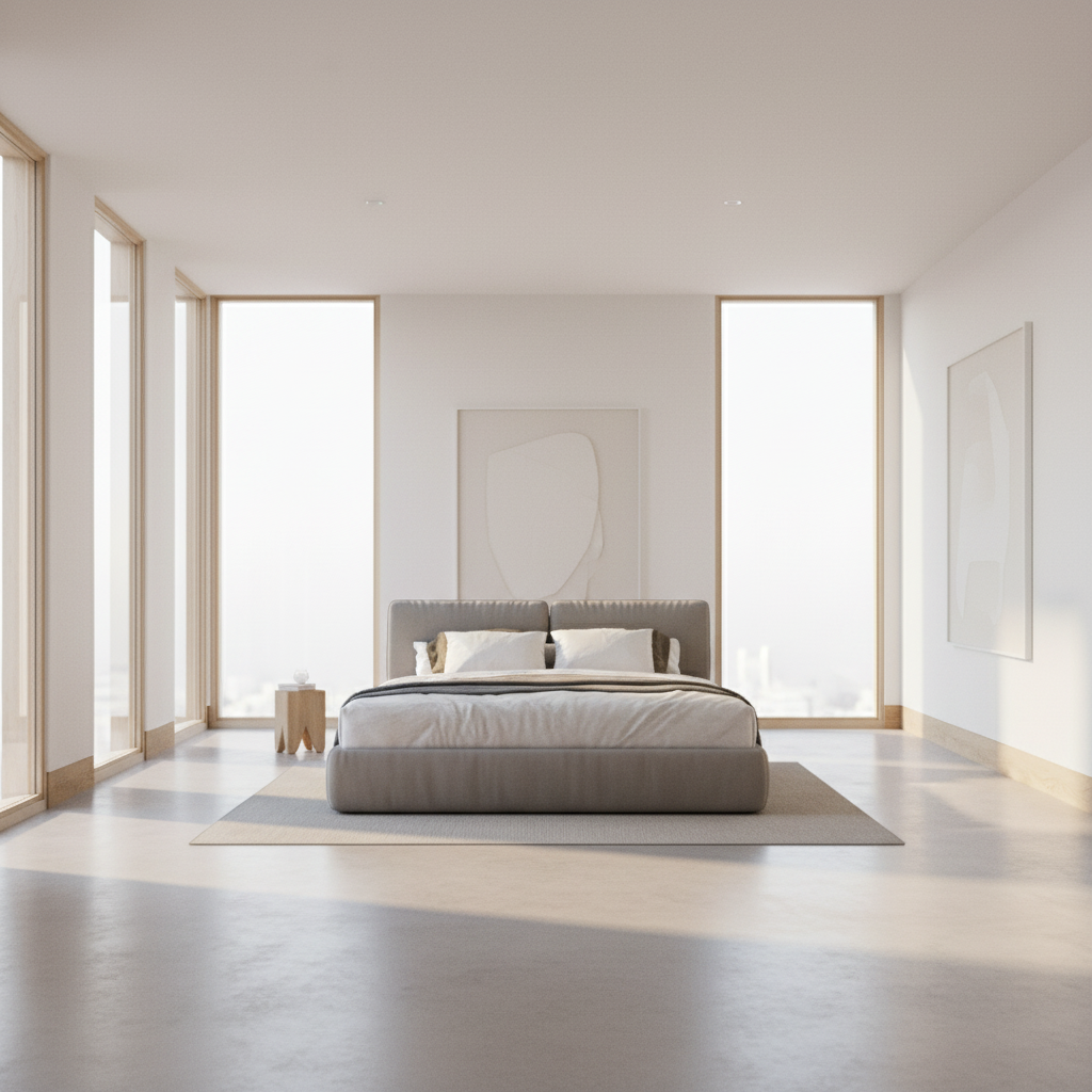 Bed- MDF Wood - Gray - Multi Size