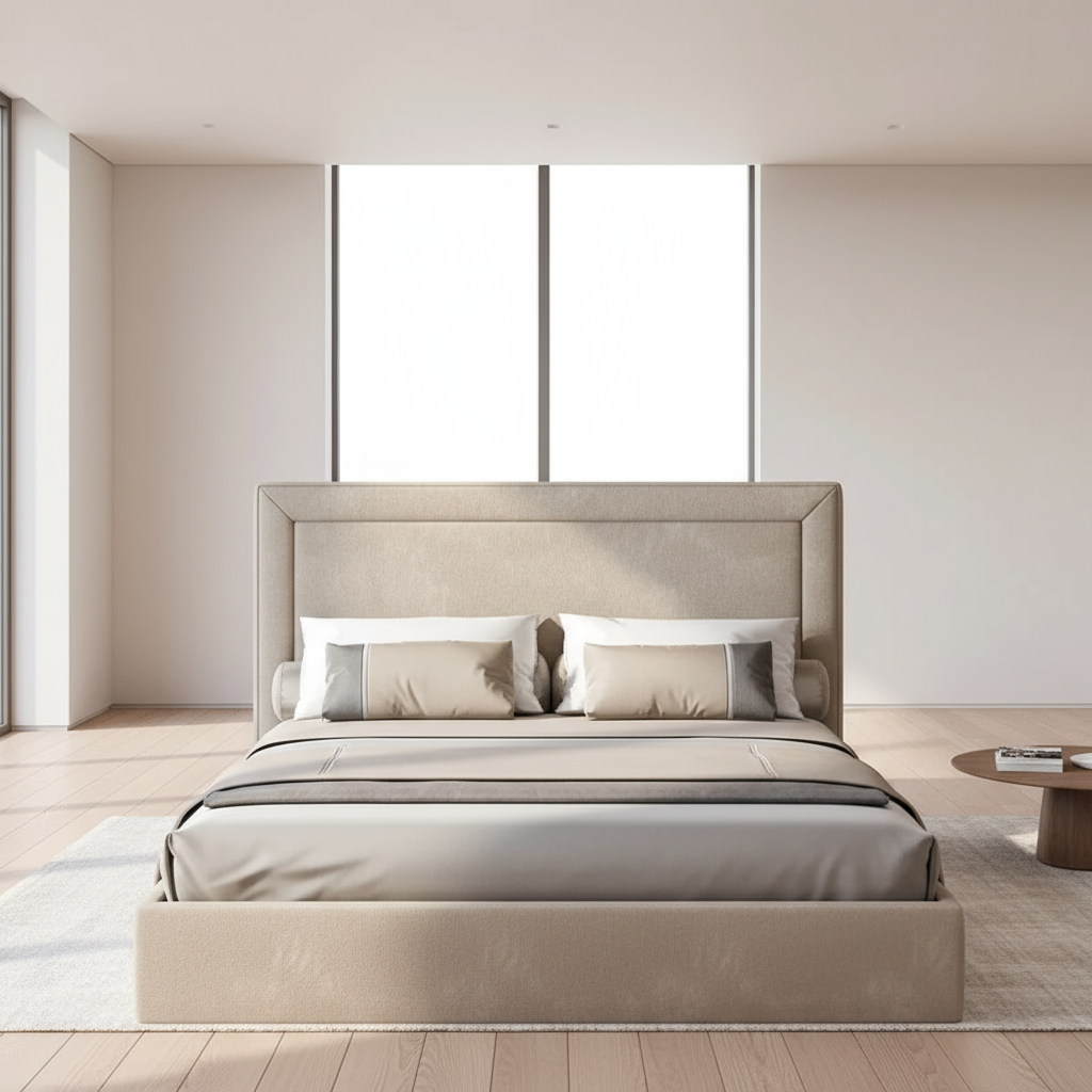 Bed- MDF Wood - Gray - Multi Size