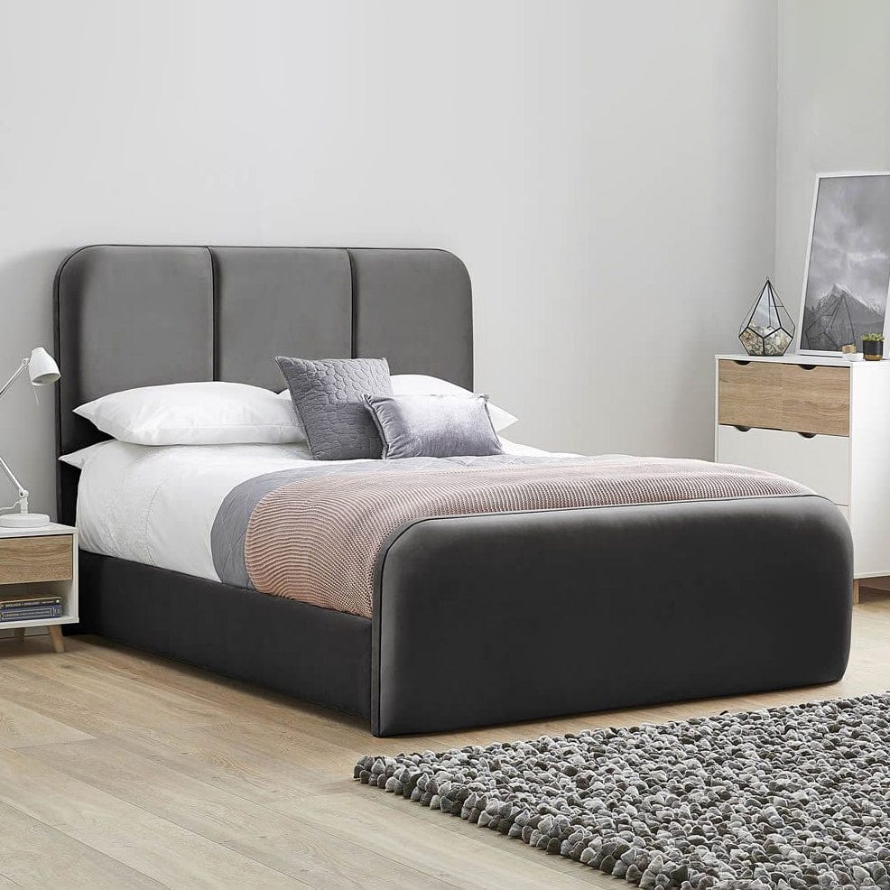 Bed- MDF Wood - Gray - Multi Size