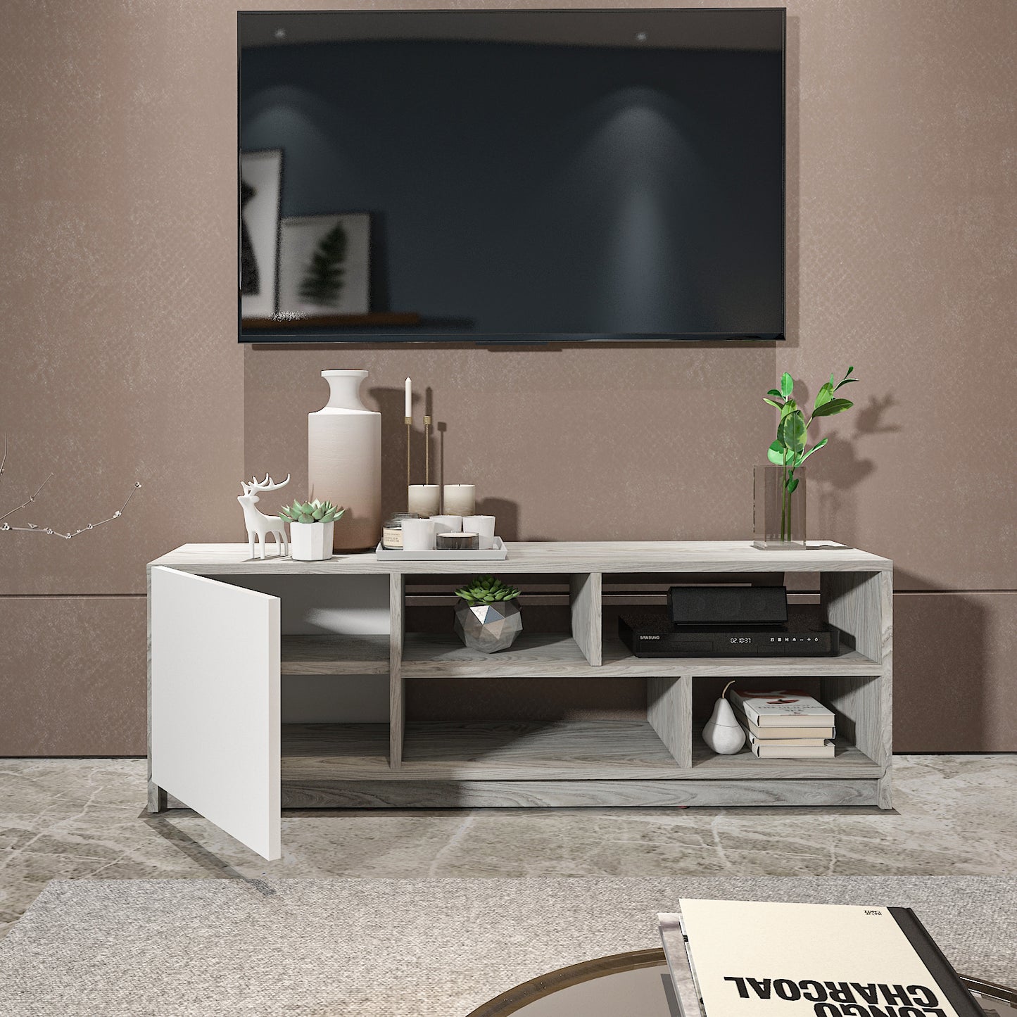 TV Unit - MDF - Multi Color - 120x30x40 cm