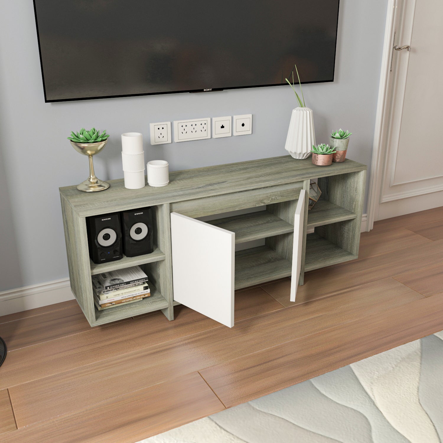 TV Unit - Multi Color - MDF - 120x35x52 cm