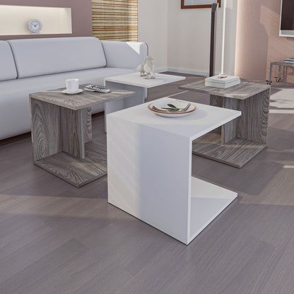 Coffee Table - MDF - Multi Color - 90x90x45 cm