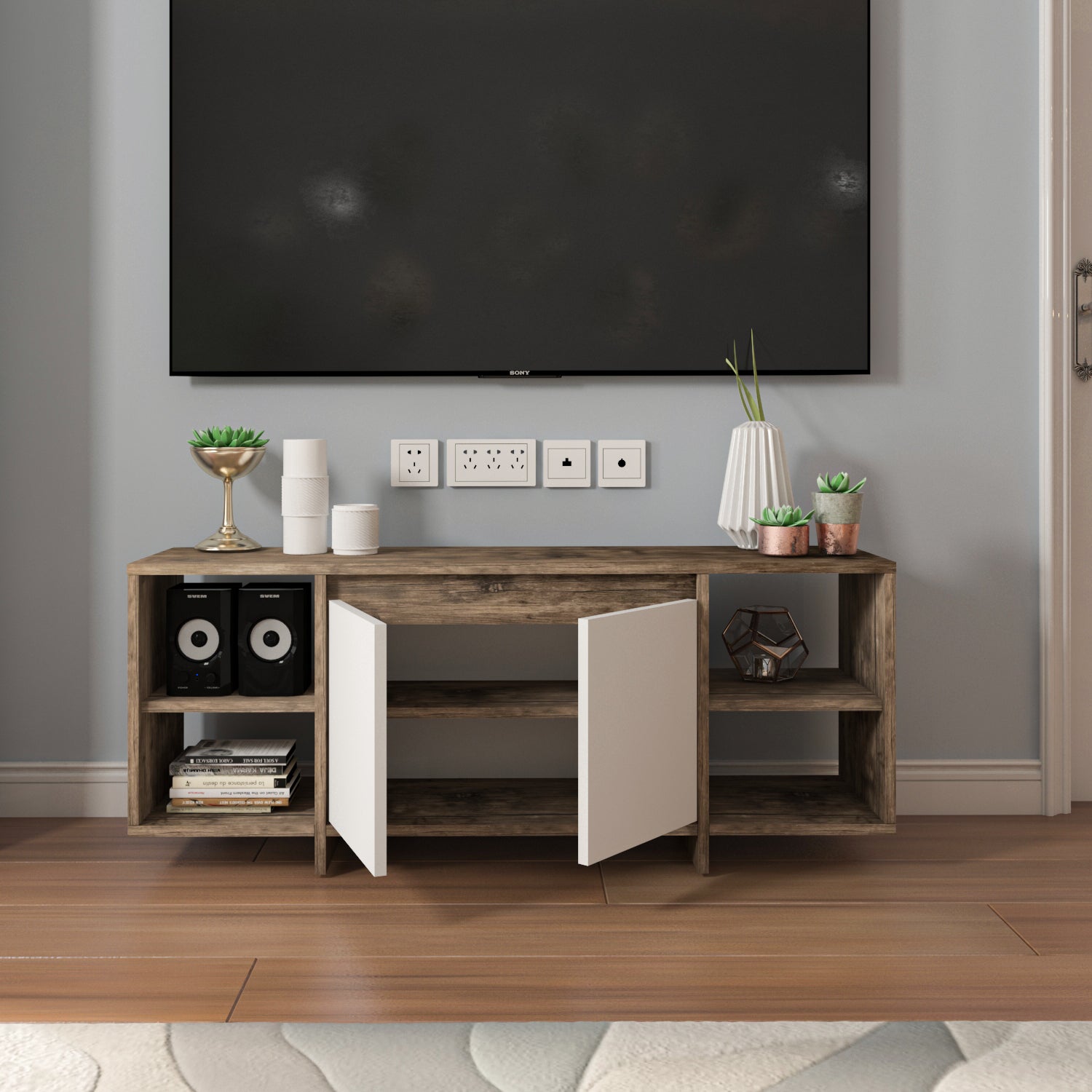 TV Unit - Multi Color - MDF - 120x35x52 cm