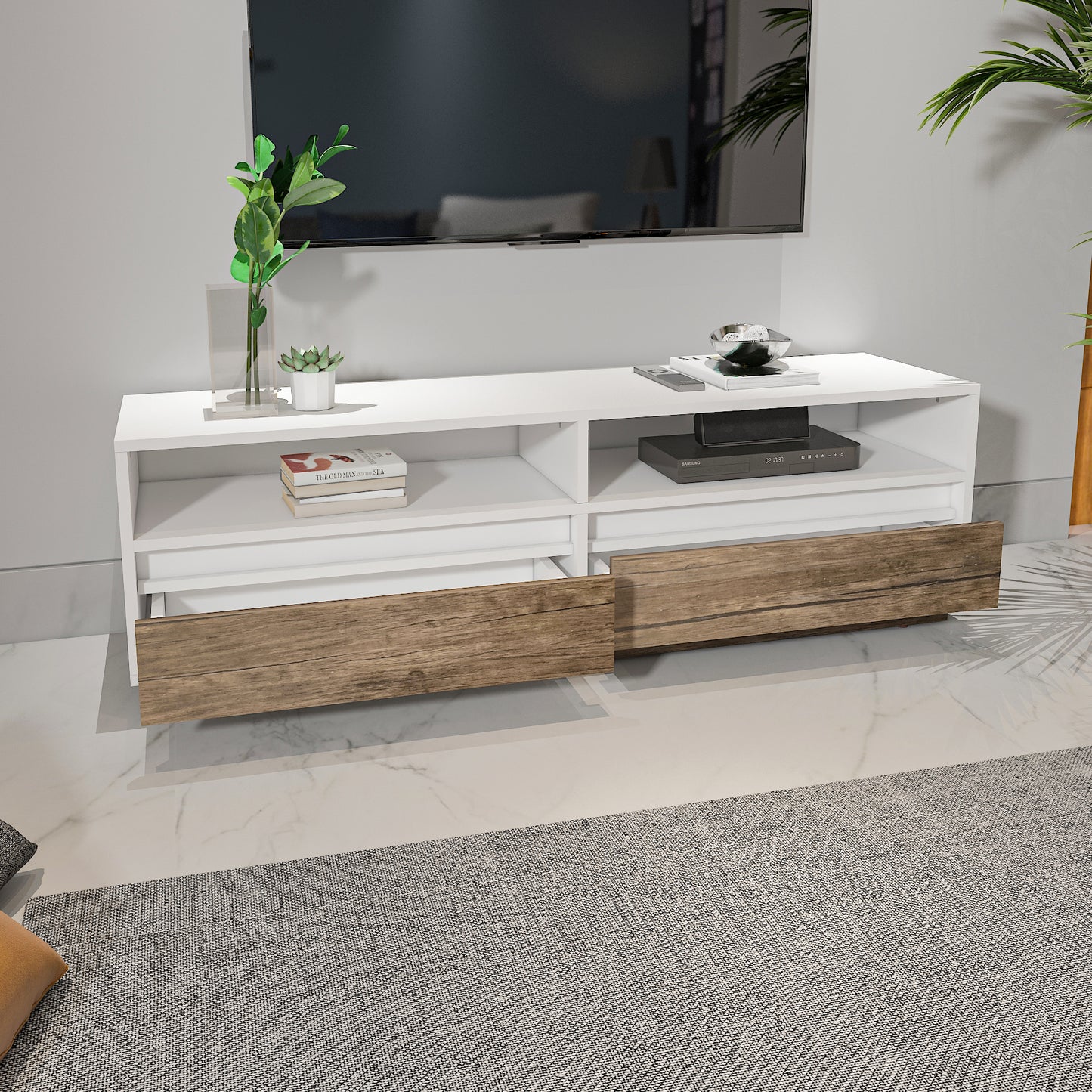 TV Unit - Multi Color - MDF - 140x35x42 cm