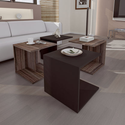 Coffee Table - MDF - Multi Color - 90x90x45 cm