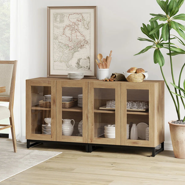 Buffet - MDF Wood - Beige - 160x40x78 cm