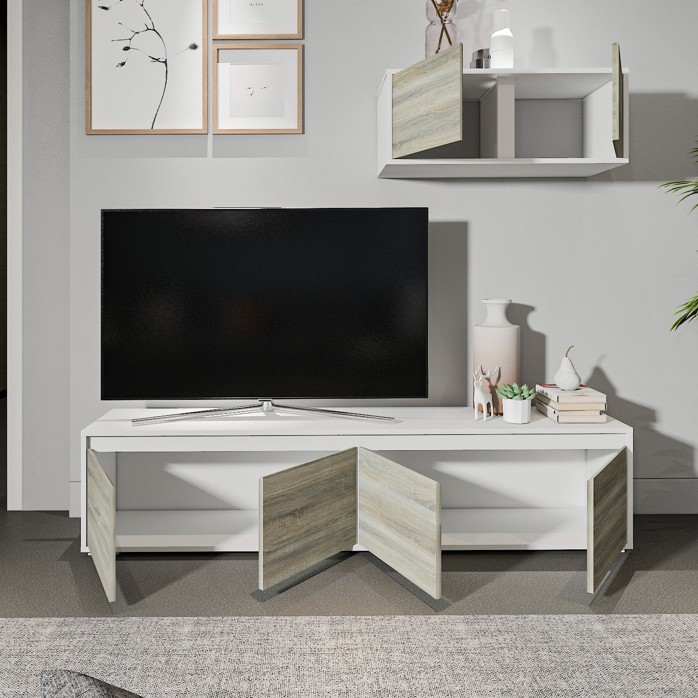 TV Unit - Multi Color - MDF - 180x35x42 cm