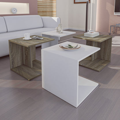Coffee Table - Multi Color - MDF - 90x90x45 cm