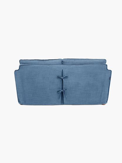 Sofa - Natural Wood - Linen - Multi Color - 166 x 97 x 90 cm