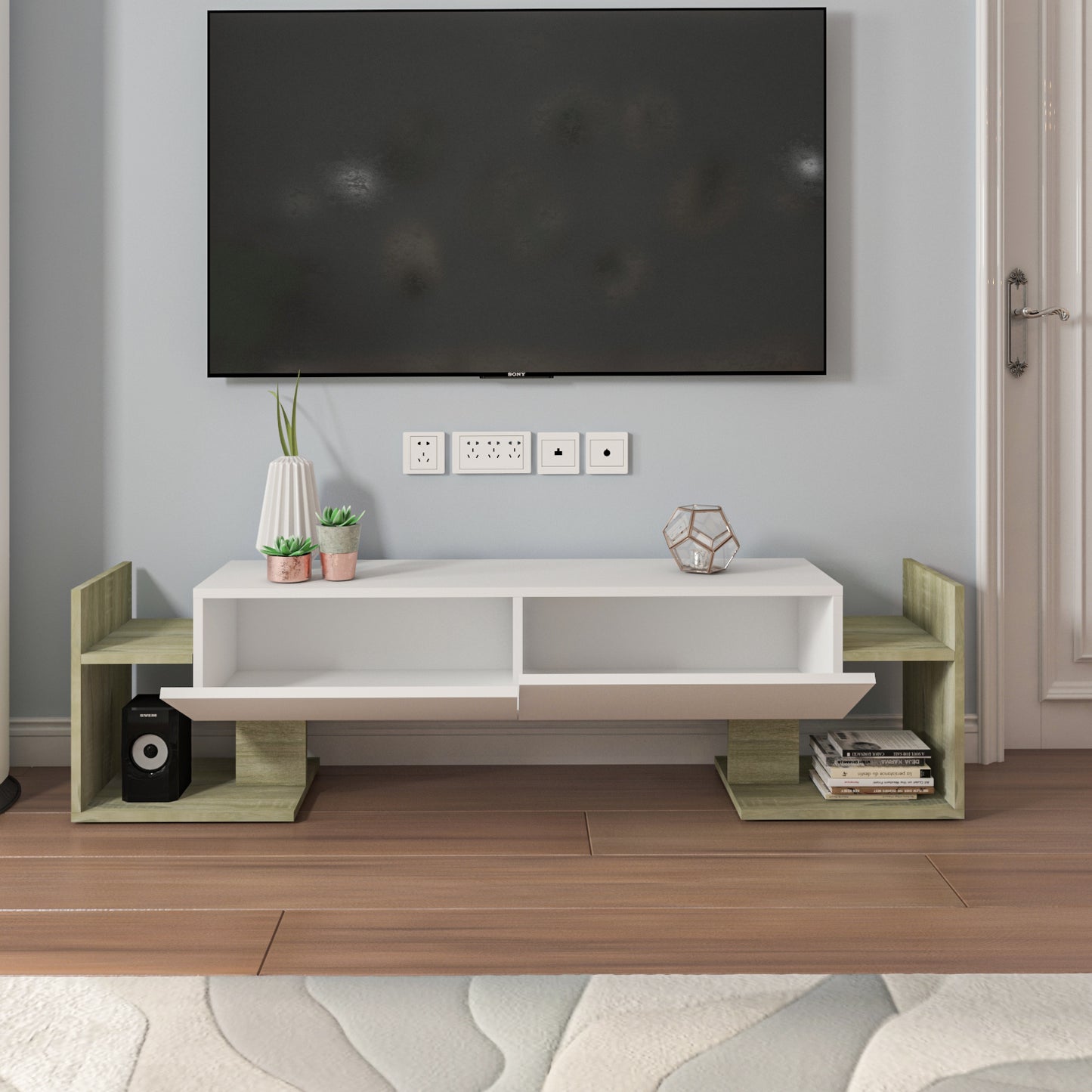 TV Unit - Multi Color - MDF - 160x30x42 cm