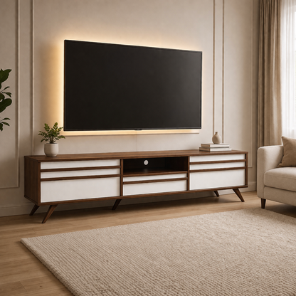 Tv unit - MDF Wood - Multi Color - 180x35x45 cm