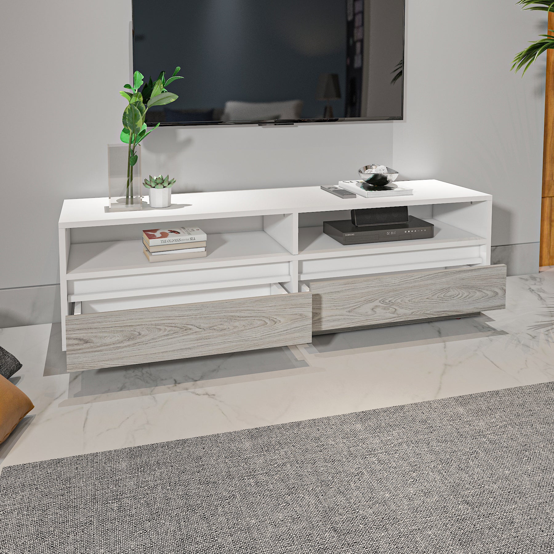TV Unit - MDF - Multi Color - 140x35x42 cm
