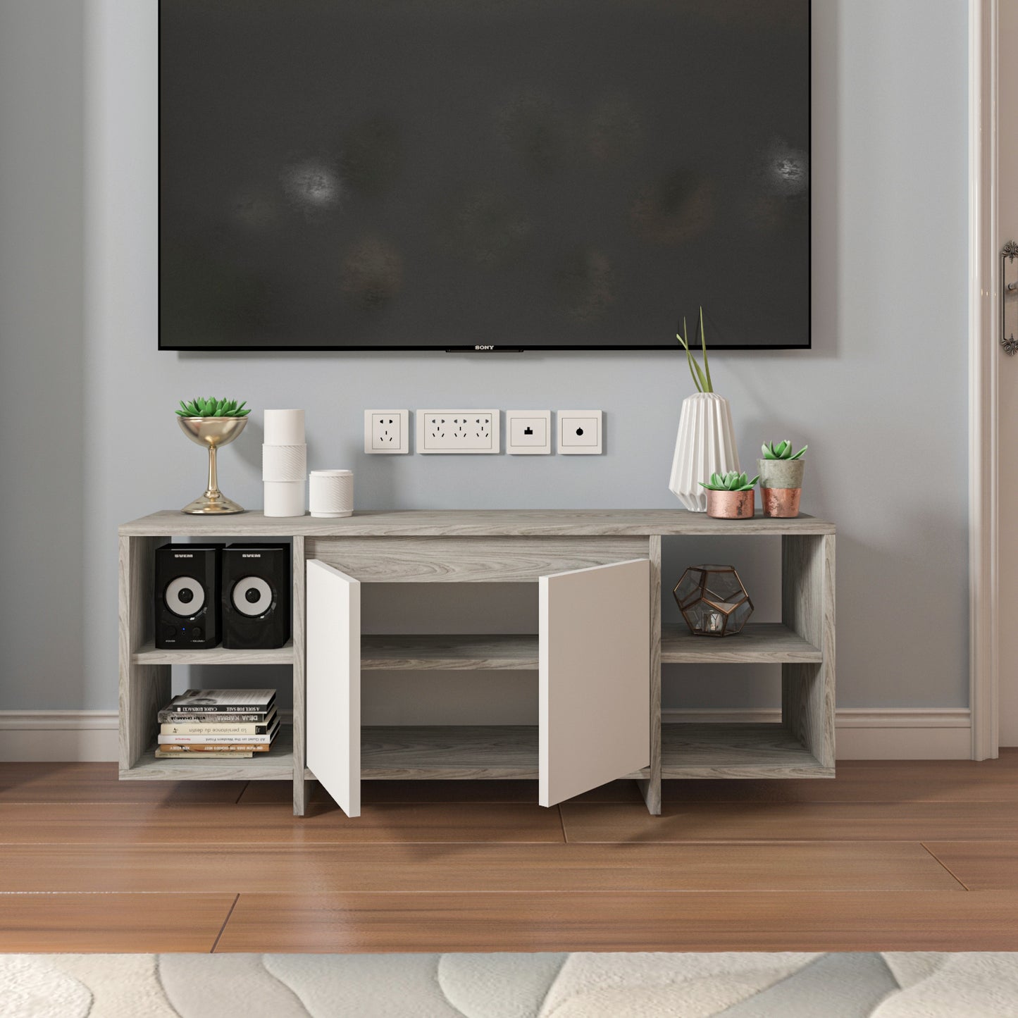 TV Unit - MDF - Multi Color - 120x35x52 cm