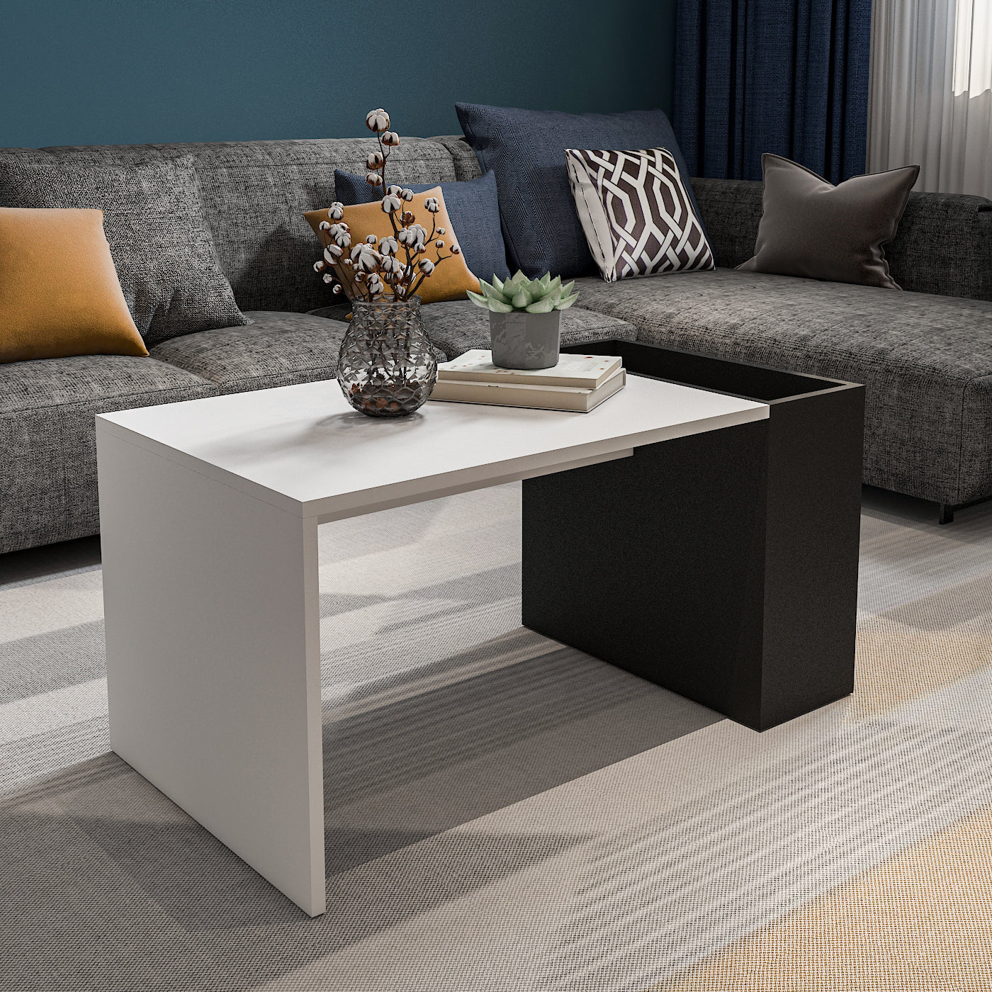 Coffee Table - Multi Color - MDF - 90x50x45 cm
