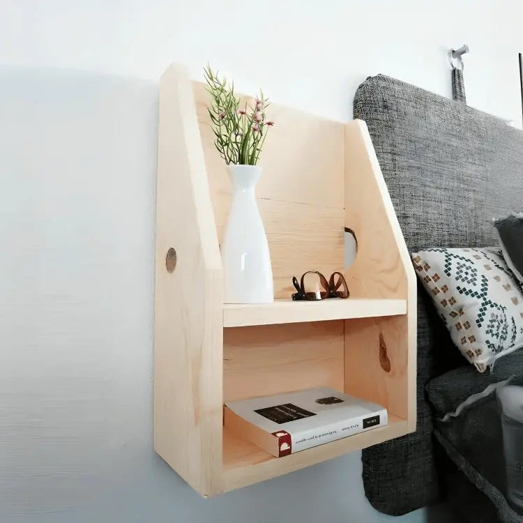 Wall mounted shelf unit- NW - Beige -35x14x65 cm