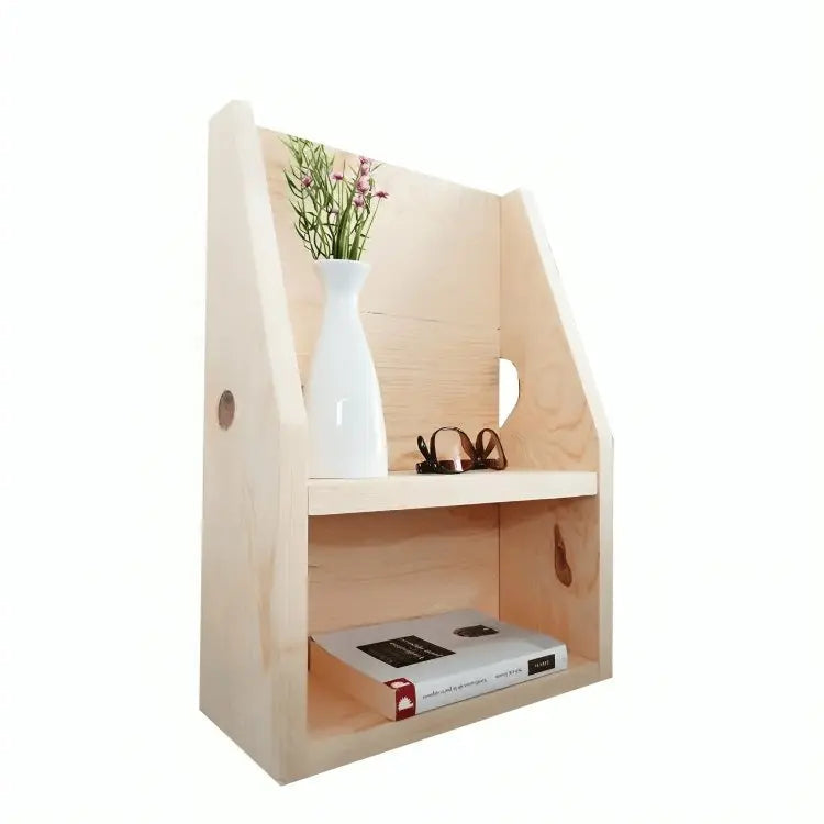 Wall mounted shelf unit- NW - Beige -35x14x65 cm