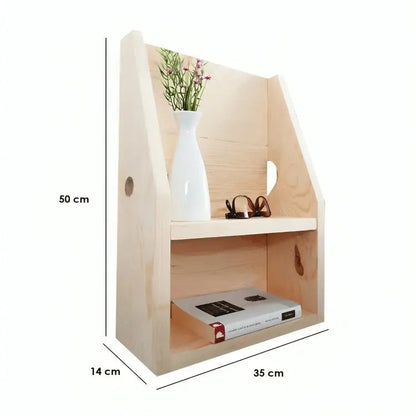 Wall mounted shelf unit- NW - Beige -35x14x65 cm