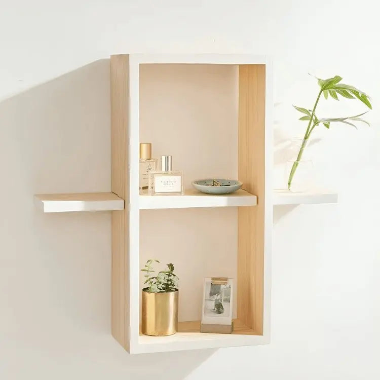 Wall mounted shelf unit- NW - Beige -35x14x65 cm
