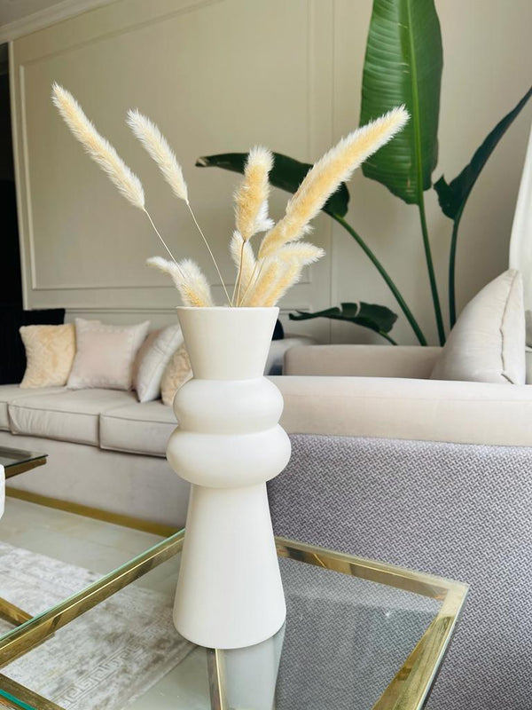 Pottery Vase-Pirde - Off White - 8x30 cm