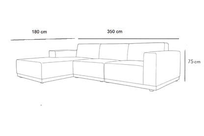 Sofa Beech Wood Linen White 350??180??75 cm - Cataloug