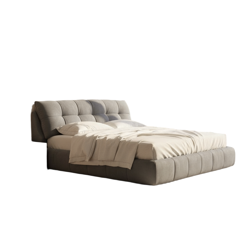 سرير - خشب MDF - رمادي - متعدد المقاسات