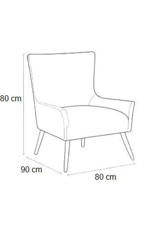 Arm Chair Beech Wood Linen Blue 80??80??90 cm - Cataloug