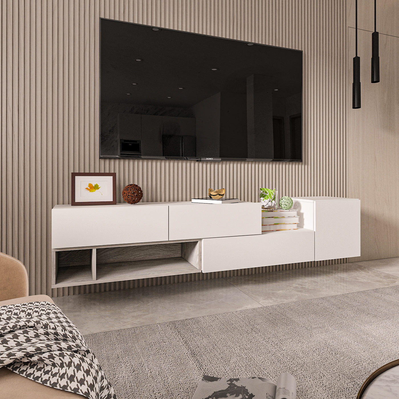 TV Unit - Multi Color - MDF - 200x35x40 cm