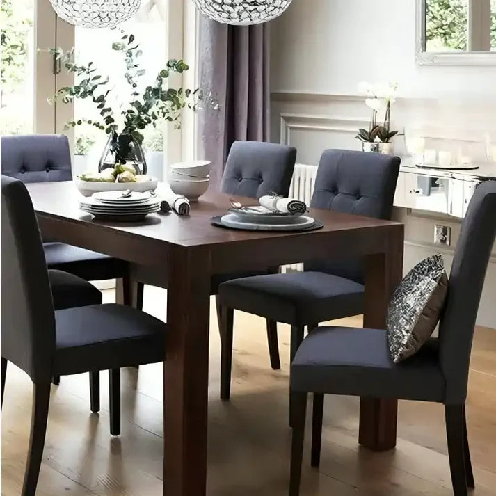 ترابيزة سفرة بدون كراسي - خشب MDF - بني - 180×87×77 سم