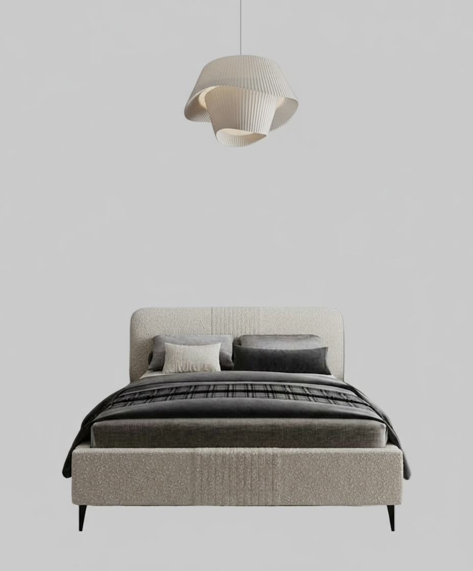 سرير - خشب ام دي اف- رمادي - متعدد المقاسات