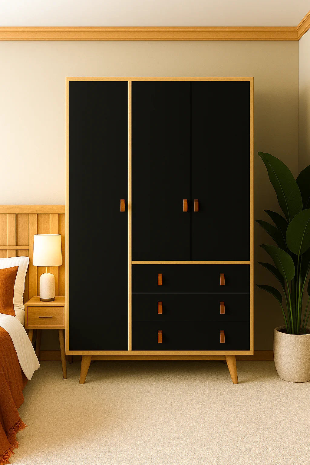 Wardrobe - MDF - Multi Color - 100x52x185 - Cataloug