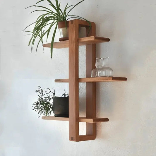 Wall-mounted shelf unit - NW - Brown - 40x12x70 cm