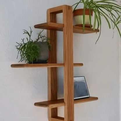 Wall-mounted shelf unit - NW - Brown - 40x12x70 cm