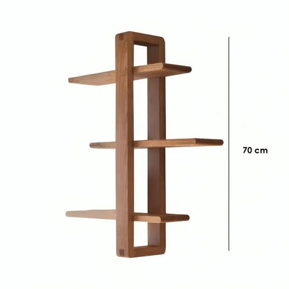 Wall-mounted shelf unit - NW - Brown - 40x12x70 cm